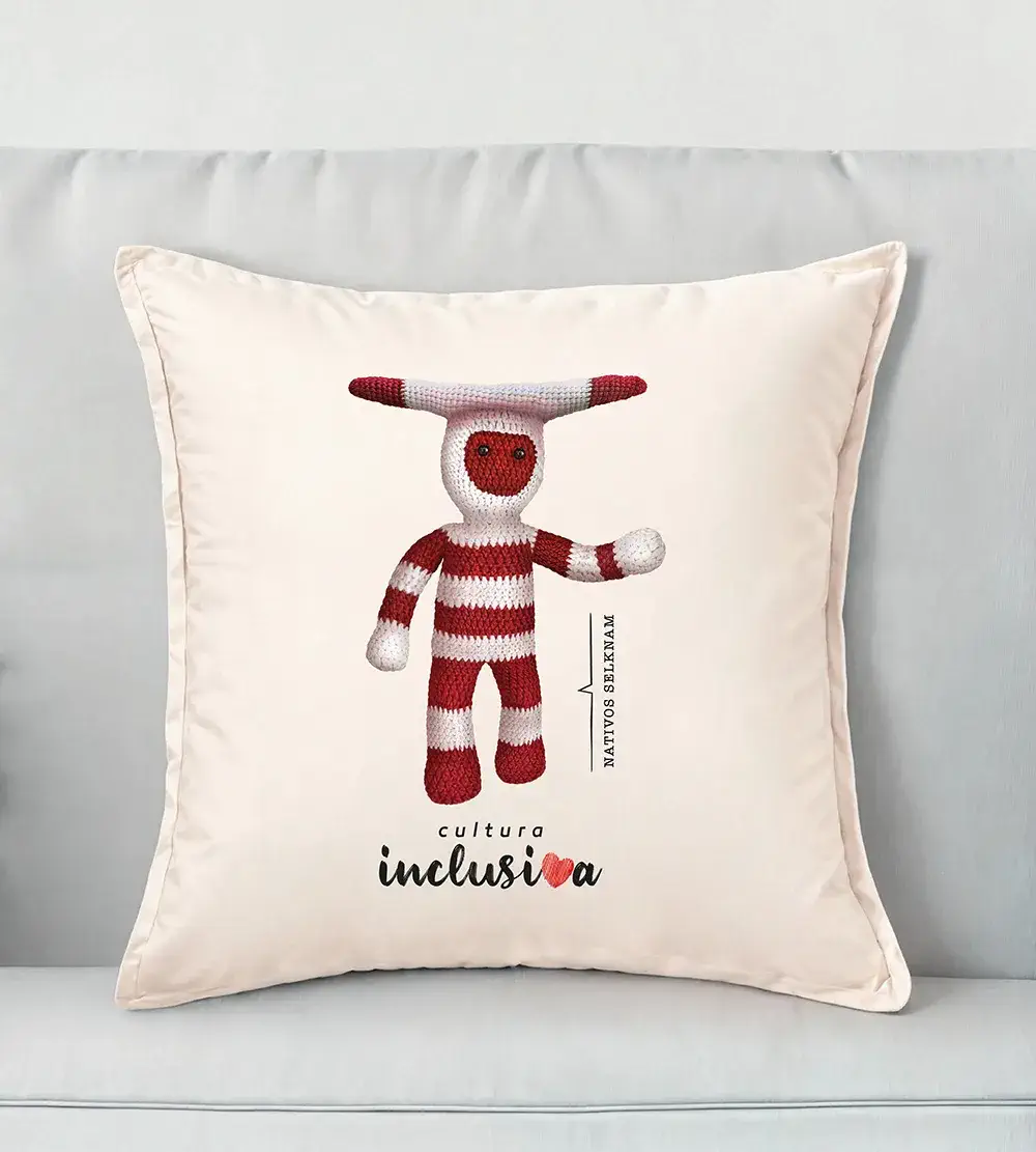 2 cojin cultura inclusiva - nativos selknam
